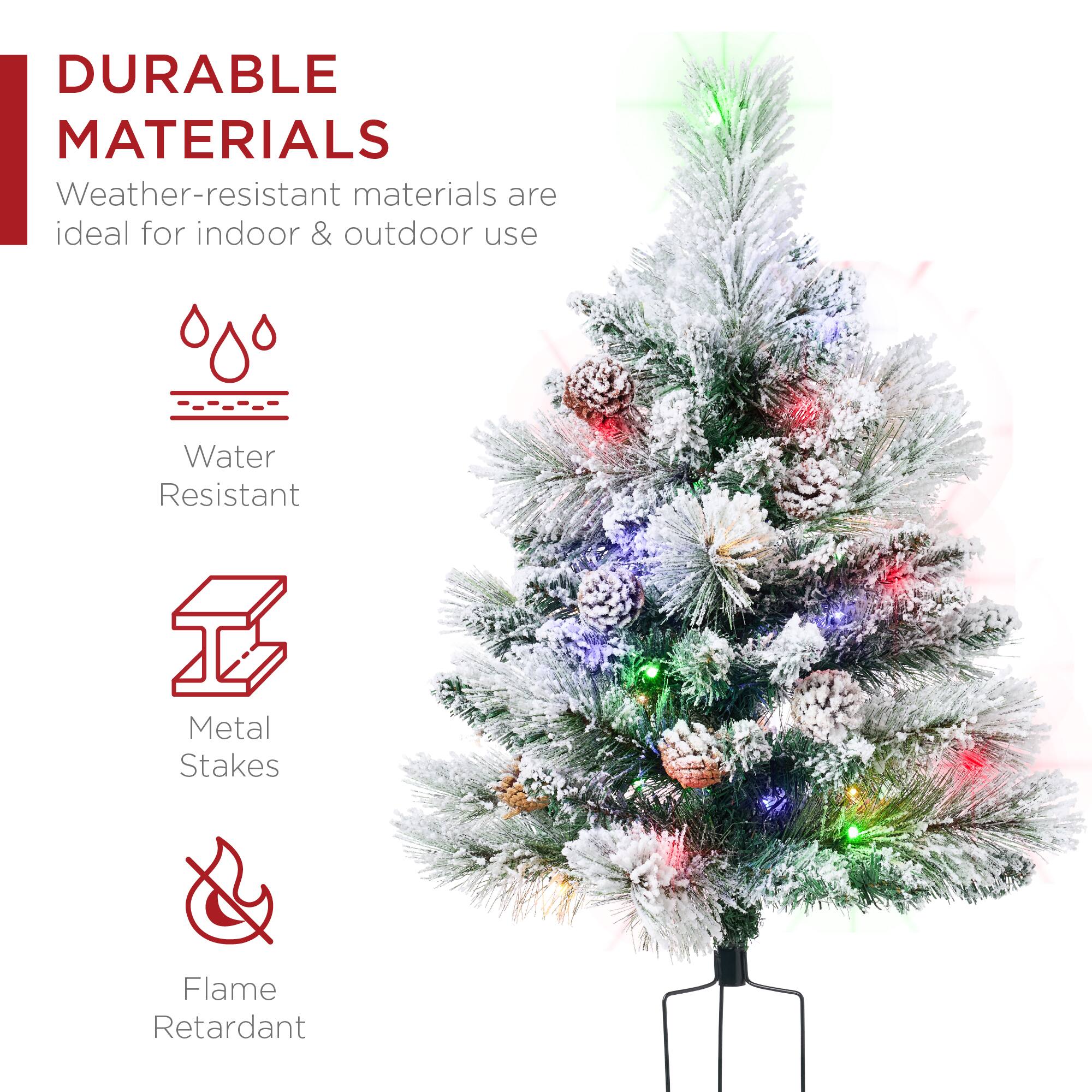 DURABLE MATERIALS

Weather-resistant materials are ideal for indoor & outdoor use

- Water Resistant
- Metal Stakes
- Flame Retardant