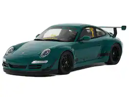 2021 RWB Bodykit "Syunkashuto" Green with Black Stripes 1/18 Model Car by GT Spirit