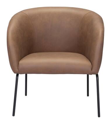 Front. Hivvago - Quinten Accent Chair Vintage Brown - Vintage Brown.