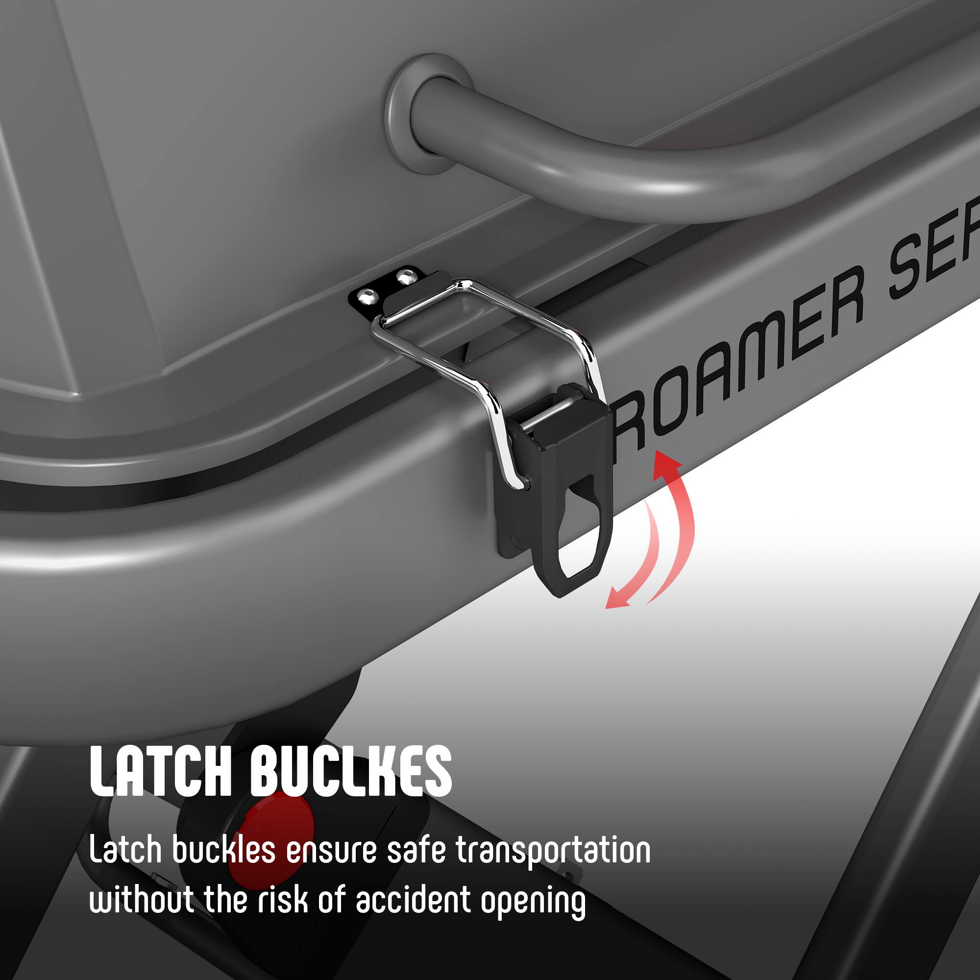 SER ROAMER LATCH BUCKLES  
Latch buckles ensure safe transportation without the risk of accident opening