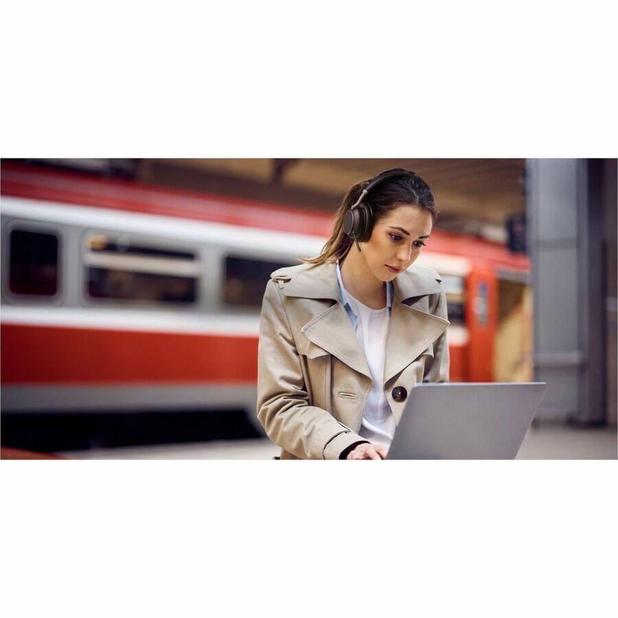 Alt View 7. Yealink - Yealink BH76 Plus UC Black USB-C - Stereo - Wireless - Bluetooth - 150 ft - 20 Hz to 20 kHz - Over-the-head, On-ear - Black.