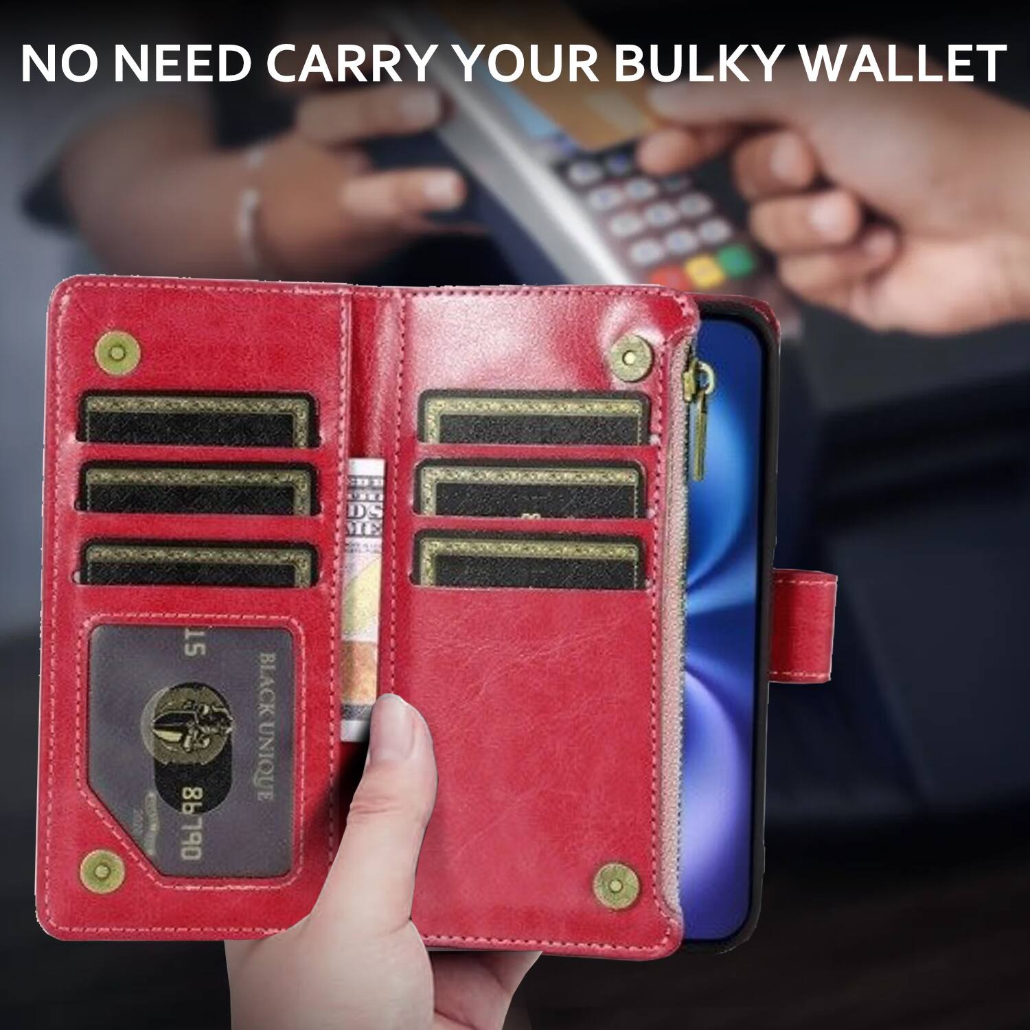 NO NEED CARRY YOUR BULKY WALLET

DS 15 98 86790 BLACK UNIQUE