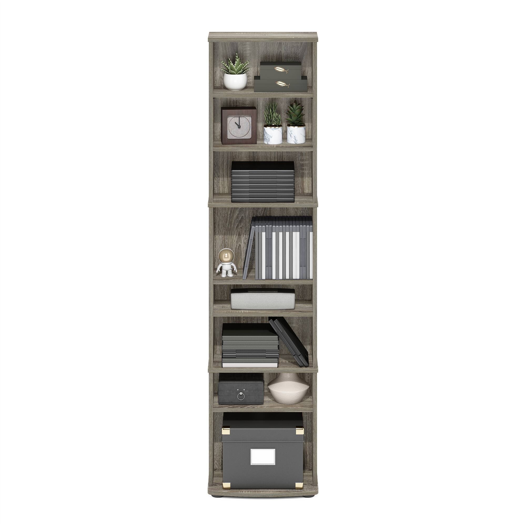 Alt View 4. Furinno - JAYA Space Saving Multimedia Storage Tower - French Oak.