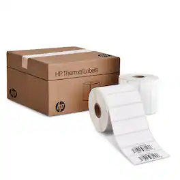 HP - 3 x 1” Direct Thermal Shipping Labels, Multipurpose Thermal Labels, 2 Rolls (2750 Labels) - White