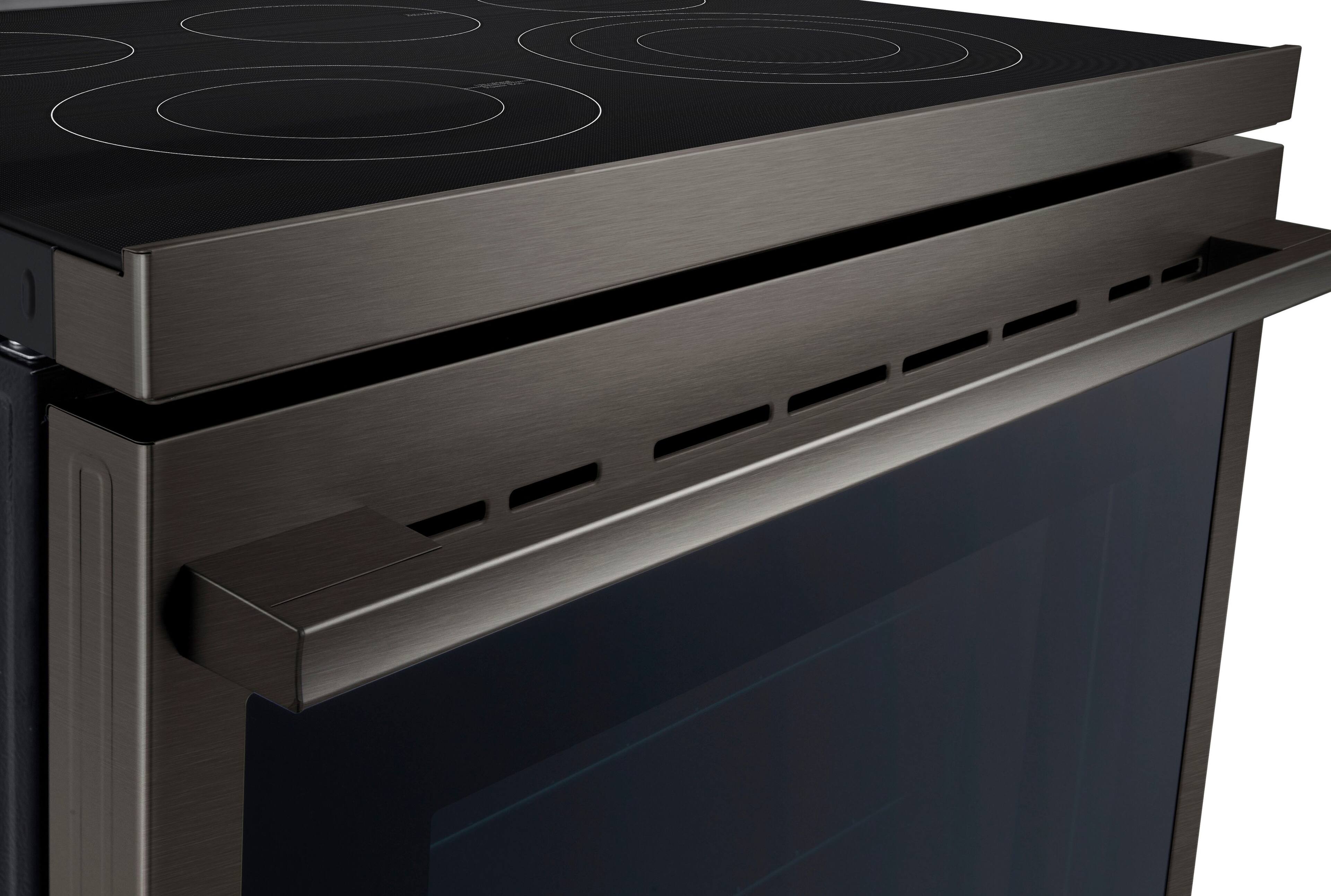 Alt View 14. LG - 6.3 Cu. Ft. Freestanding Electric True Convection Smart Range with Air Fry and Premium Handle - PrintProof Black Stainless Steel.