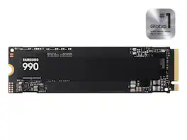 Samsung - Internal SSD 990 1TB, Read/Write Speeds Up to 7,250/6,450 MB/s (MZ V9V1T0B/AM)