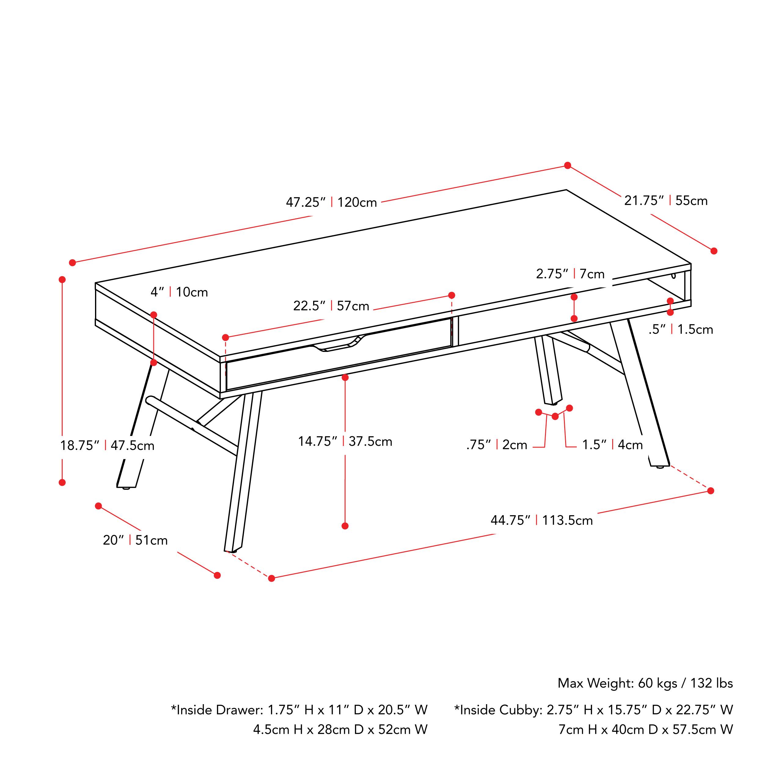 Alt View 13. CorLiving - Auston Wood Grain Finish Coffee Table - Brown.