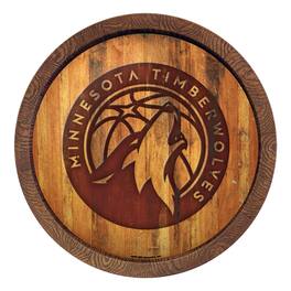 The Fan-Brand - Minnesota Timberwolves 20.25'' Faux Barrel Top Sign - Multicolor