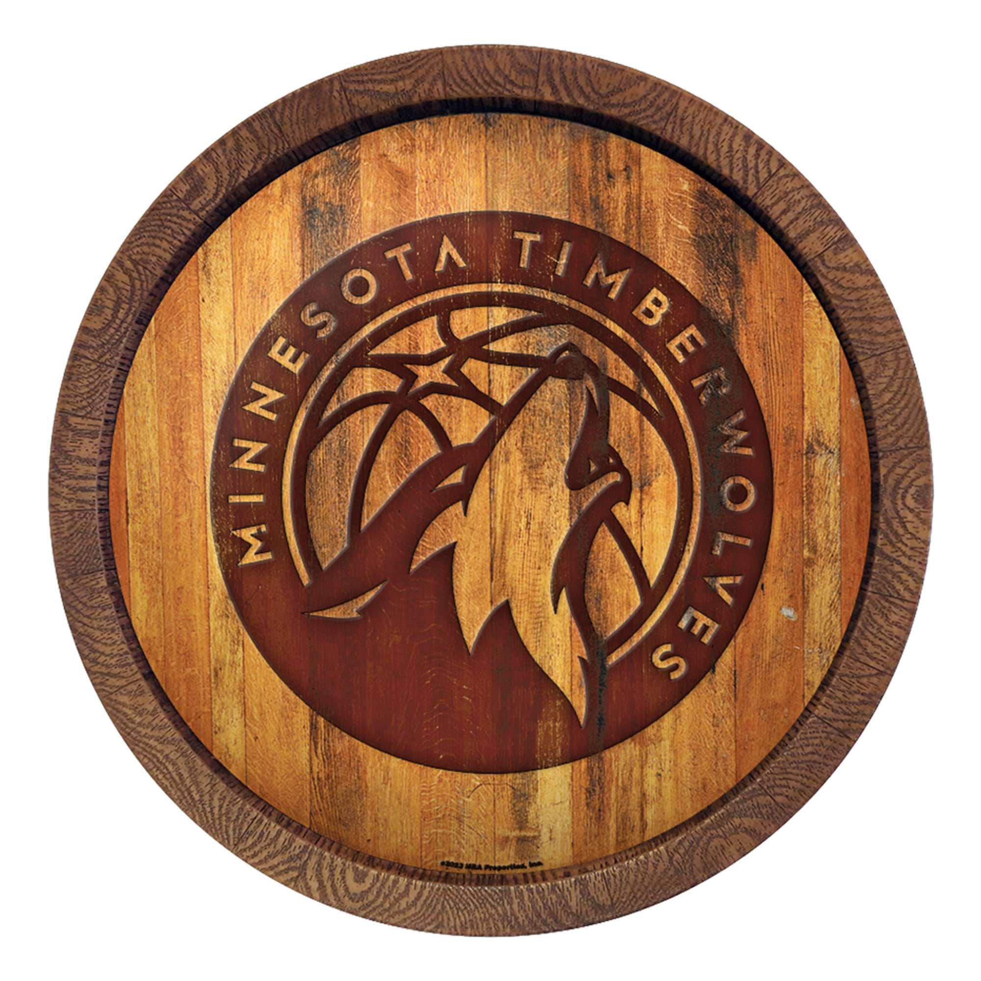 Minnesota Timberwolves 20.25'' Faux Barrel Top Sign