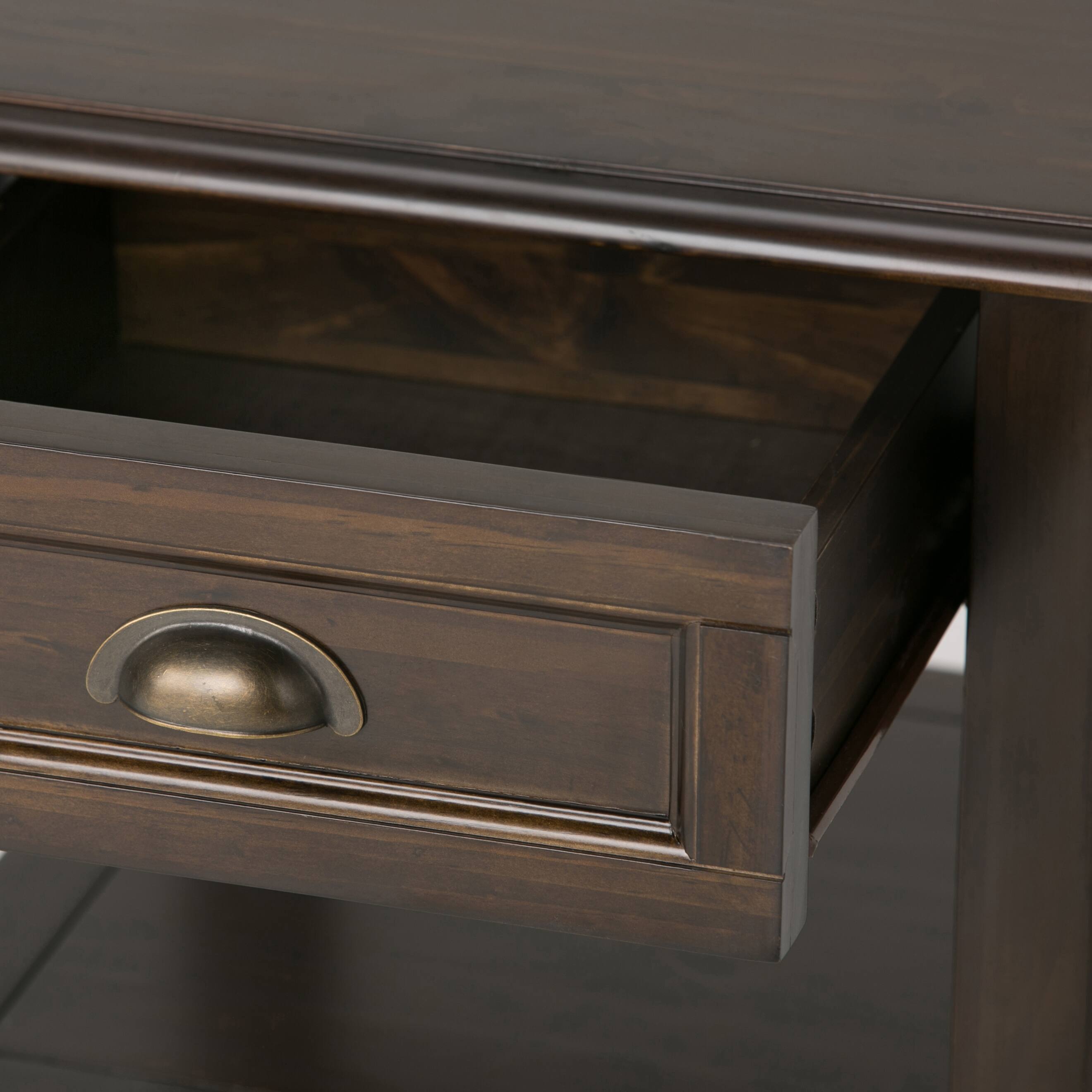 Alt View 14. Simpli Home - Burlington End Table - Mahogany Brown.