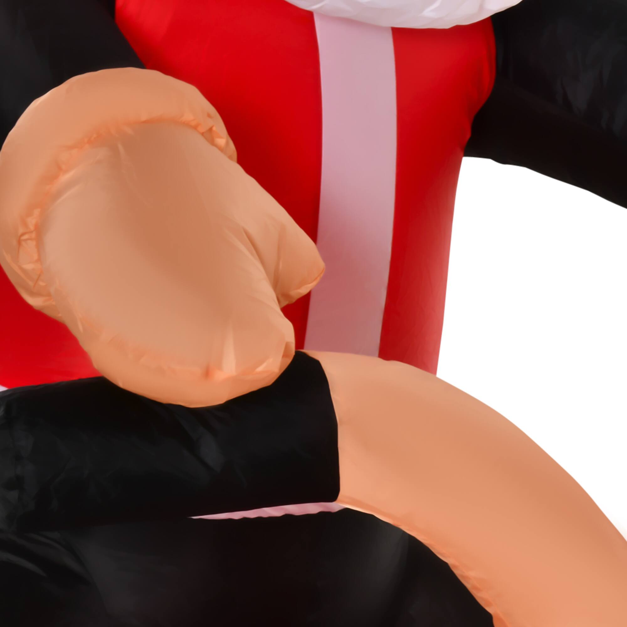 Alt View 8. Homcom - 6ft Inflatable Santa on Motorcycle with Toy Bag, Outdoor Blow-Up Yard Decoration with LED Lights - White, Red and Green.