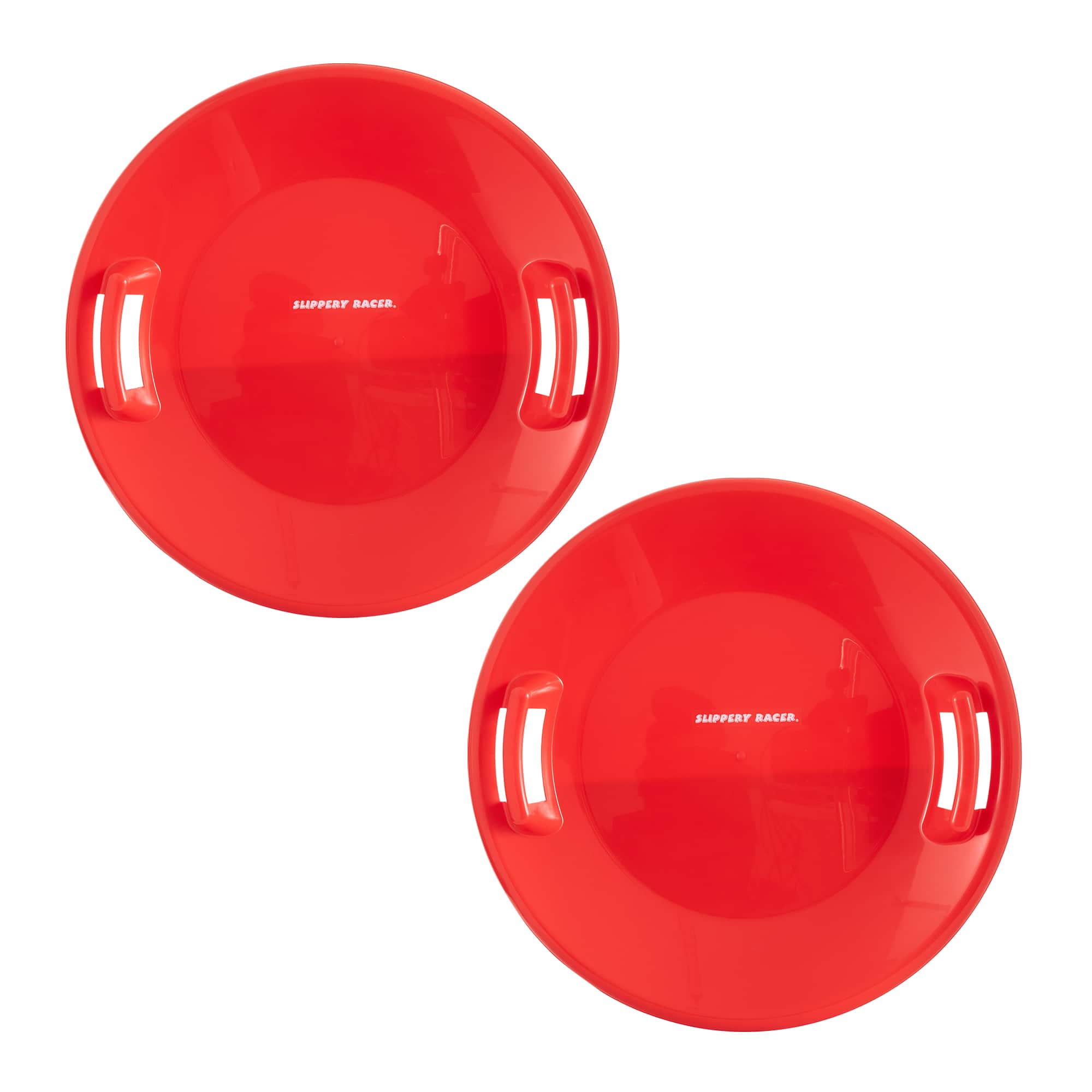 Slippery Racer - Downhill Pro Adults and Kids Saucer Disc Snow Sled, (2 Pack) - Red price history on PriceWatchPro