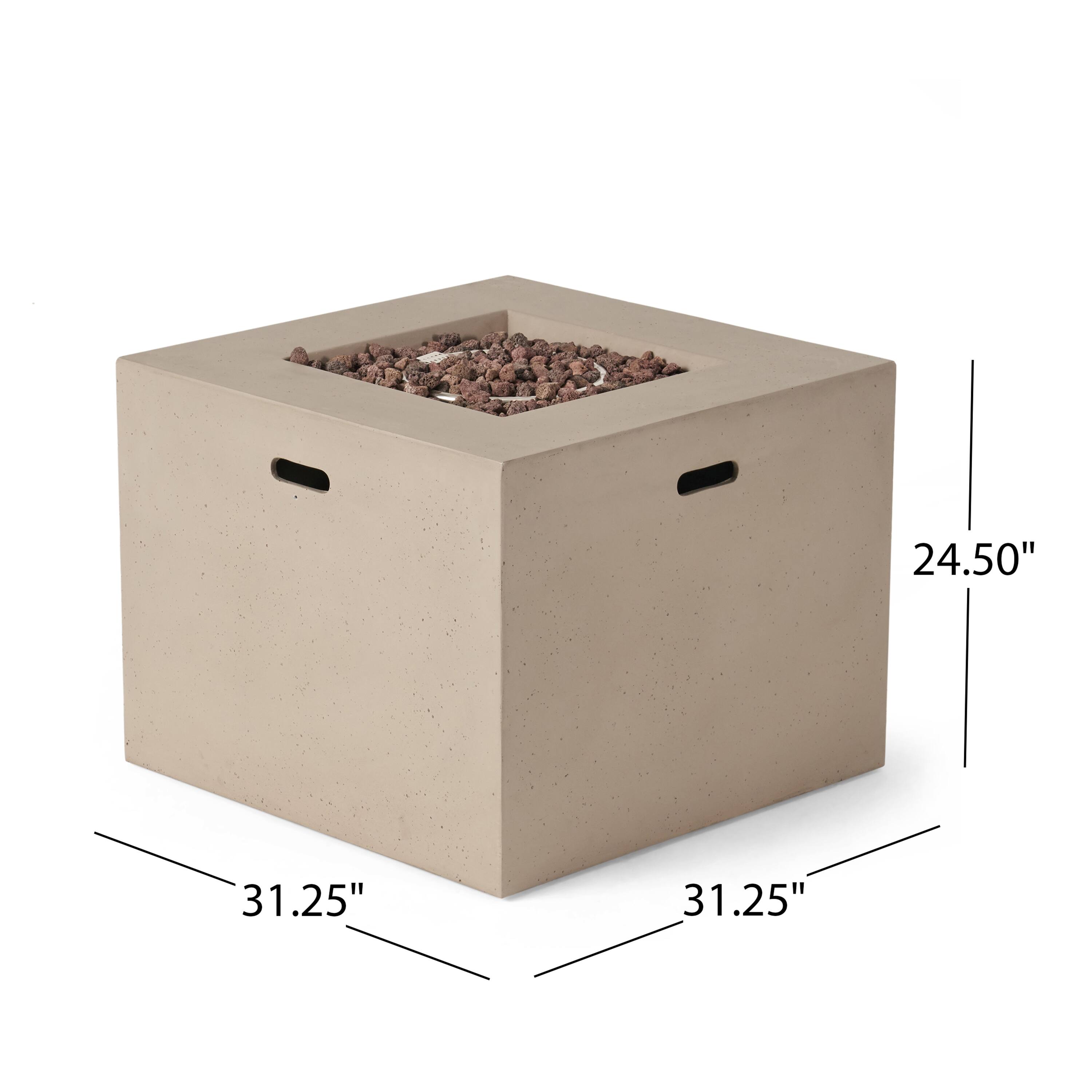 The dimensions of the object are:

- Length: 31.25"
- Width: 31.25"
- Height: 24.50"