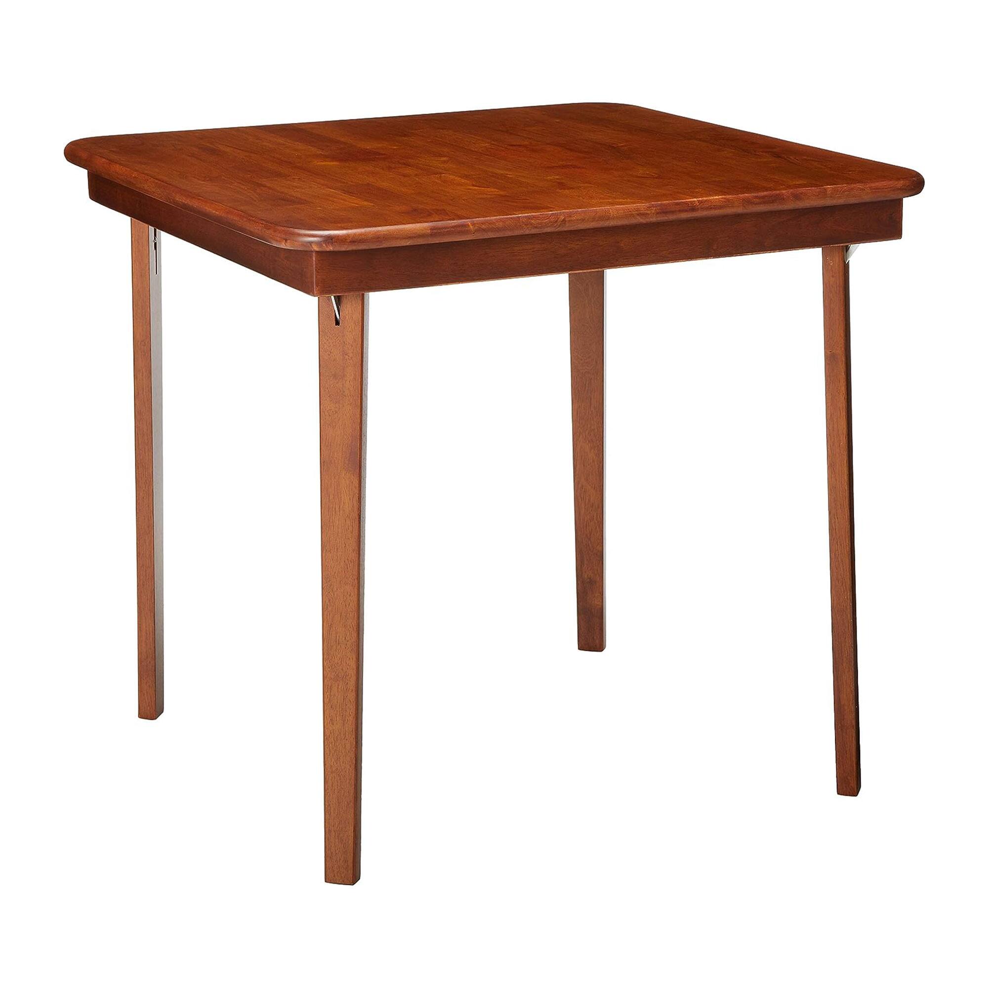 Alt View 5. Stakmore - Stakmore Straight Edge 32" Square Folding Card Table, Cherry Finish - Cherry.