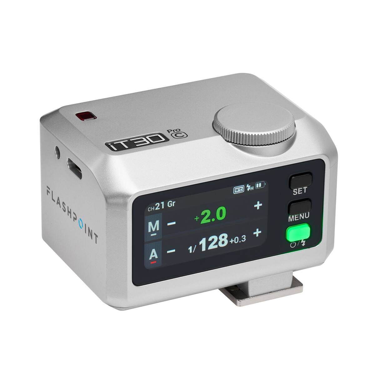 Pro C iT30 II WO FLASH? CH21 Gr + M - +2.0 INT - + A - 1/ 128+0.3 - SET MENU 0/7