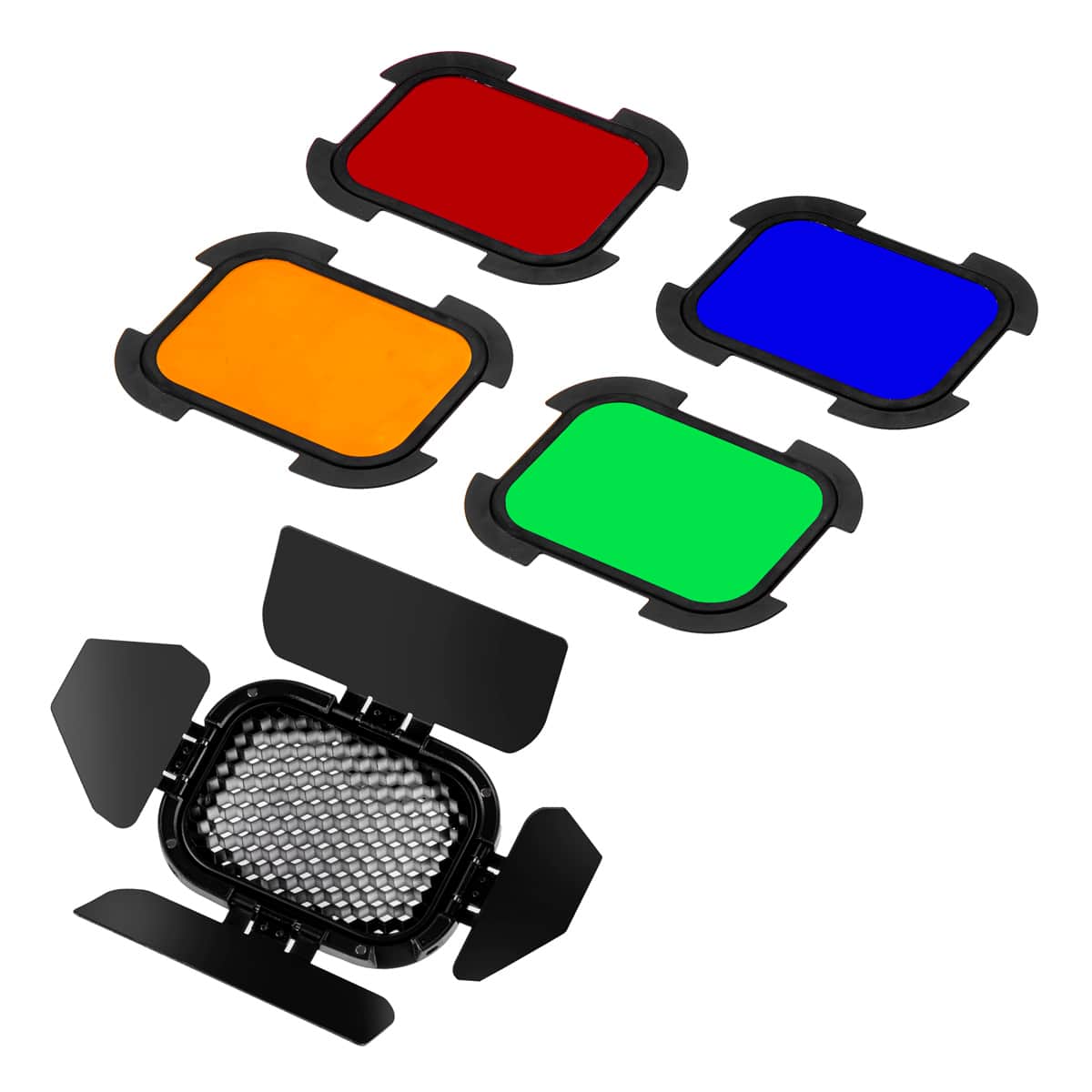 Flashpoint - Barndoor Kit For The eVOLV 200 Fresnel Head with 4 color gels (BD-07) price history on PriceWatchPro