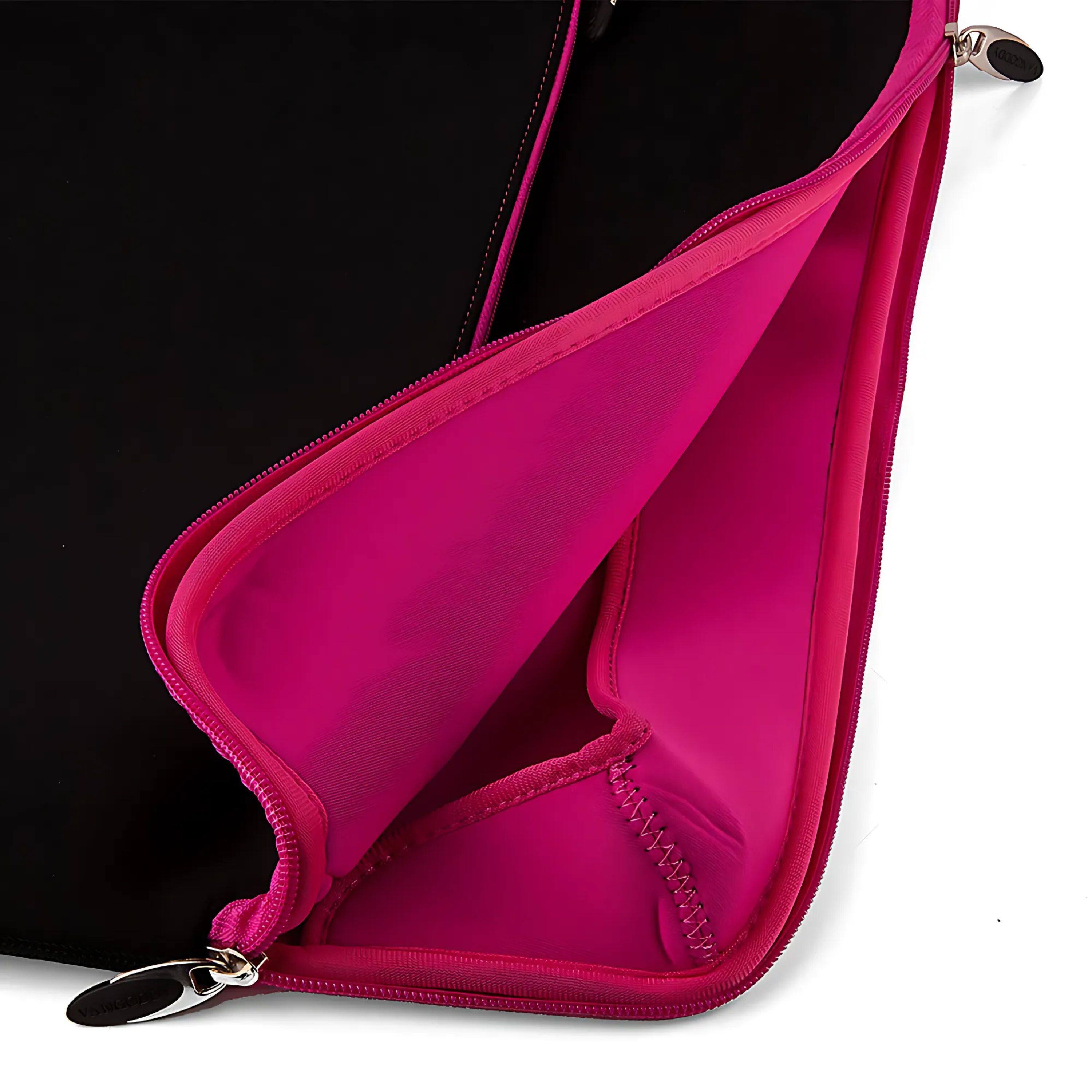 Left. Kitcheniva - Laptop Neoprene Sleeve Case Carry Bag For 15" Laptop Black/Pink - Black/Pink.