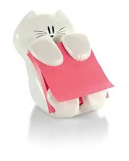 Post-it - Cat Pop-Up Dispenser for 3" x 3" Notes - White