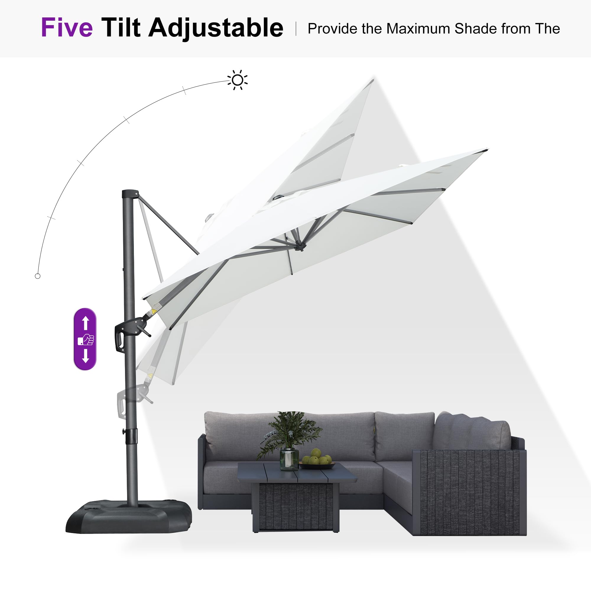 Five Tilt Adjustable | Provide the Maximum Shade from The Sun