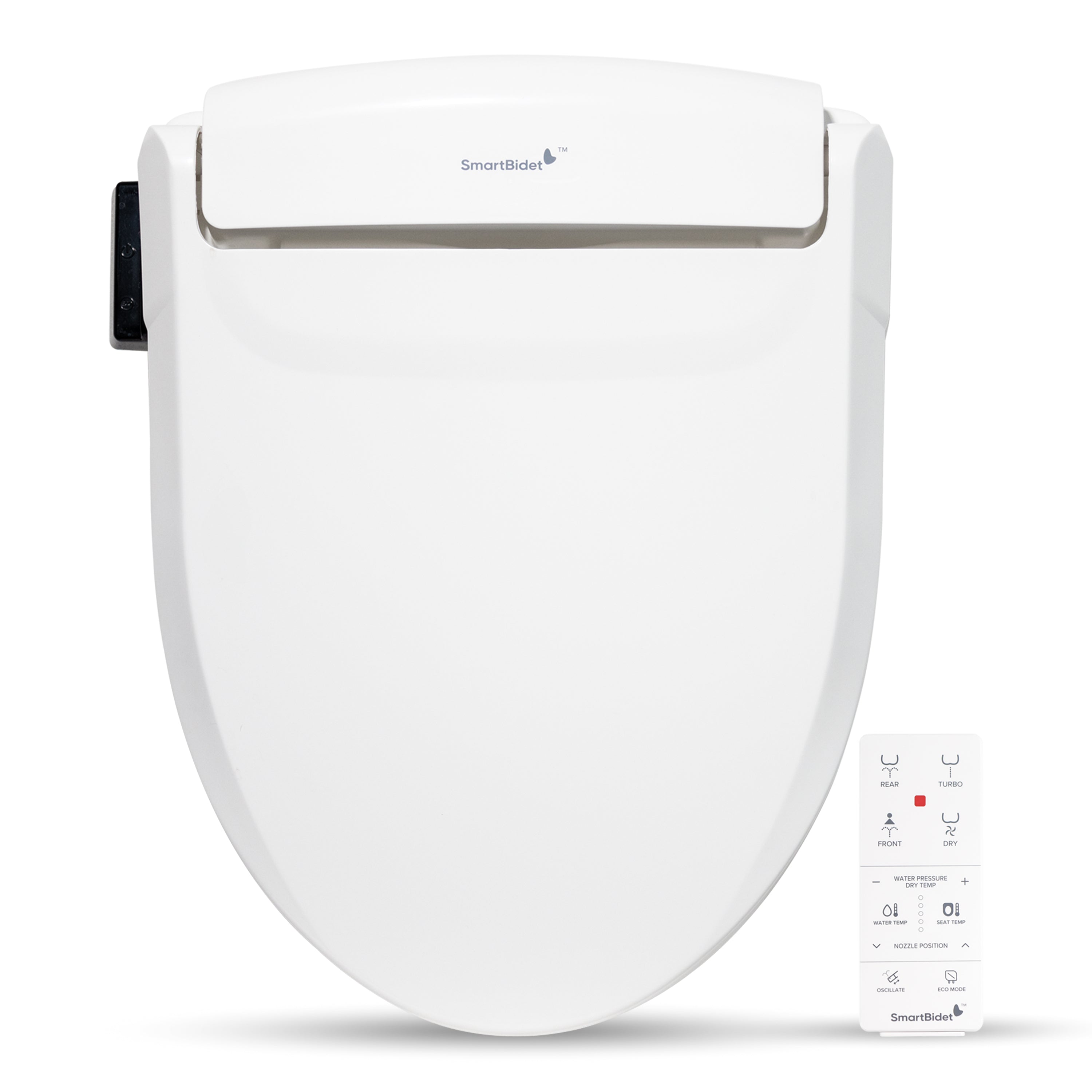 SmartBidet - SB-1000 Electric Smart Bidet™ Toilet Seat with Heated Seat, Warm Air Dryer, and Remote Control – Elongated - White