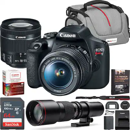 Canon ON, 18 24 I STABILIZER AFI MF EF 18-55 CAMERA Canon Canon AUTHORIZED DEALOR 1 YEAR LIMITED WARRANTY PURCHASE FROM WHY DEALER? AM AUTHORIZED (mount woom AEVAN TM www. when vananties am Polvo form anauthorized you
Canon ASS PREF STAULZER ON POFF LENS EF-S ZOOM 18-55mm CANON 1:3.5-5.6 IS II 58mm
decephoto. EOS REBEL T7 THE PREMIUM PHOTOGRAPHY PROTOCOL STERCLASS a 06KM OPERATIONS AWAE COCO SUXTALS 2019
EOS
SanDisk Ultra 100 MB/s' I 10 64 GB SanDisk
011325 No.
SERIES
Cotton
Canon Canon CHANCE OUT