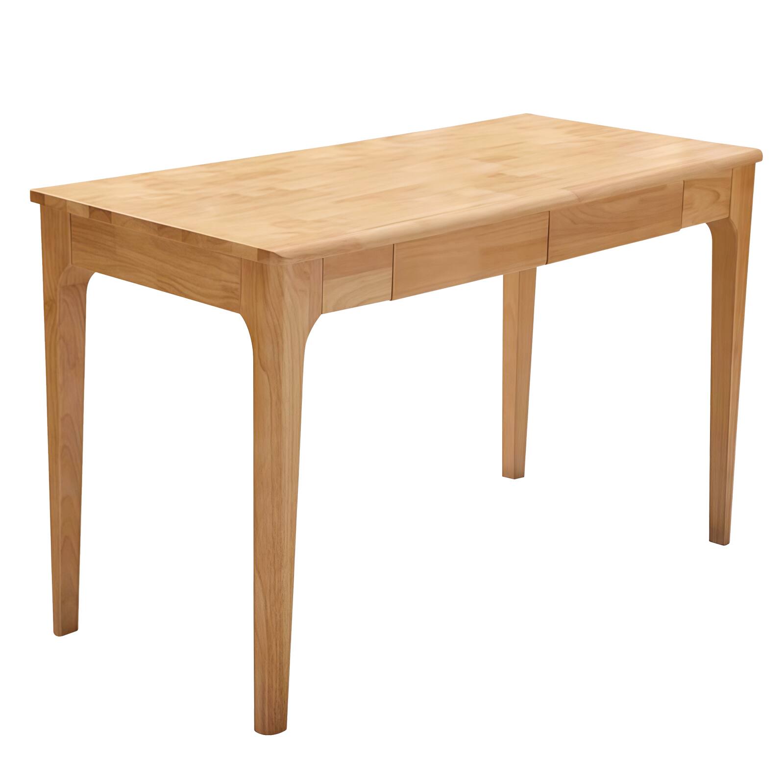 Alt View 5. Z-Edge - Solid Wood Desk with 2 Drawers, Computer Desk for Small Spaces, Home Office Desks for Work, Student PC Desk for Bedroom - Natural.