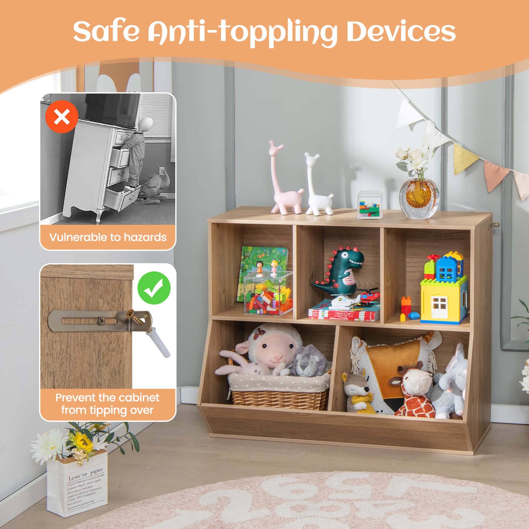 Safe Anti-toppling Devices

Vulnerable to hazards

Prevent the cabinet from tipping over