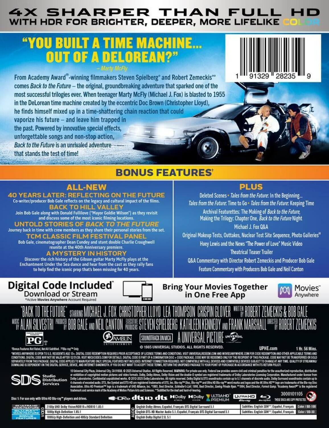 Alt View 1. Back to the Future (Steelbook)   - 4K Blu-Ray.