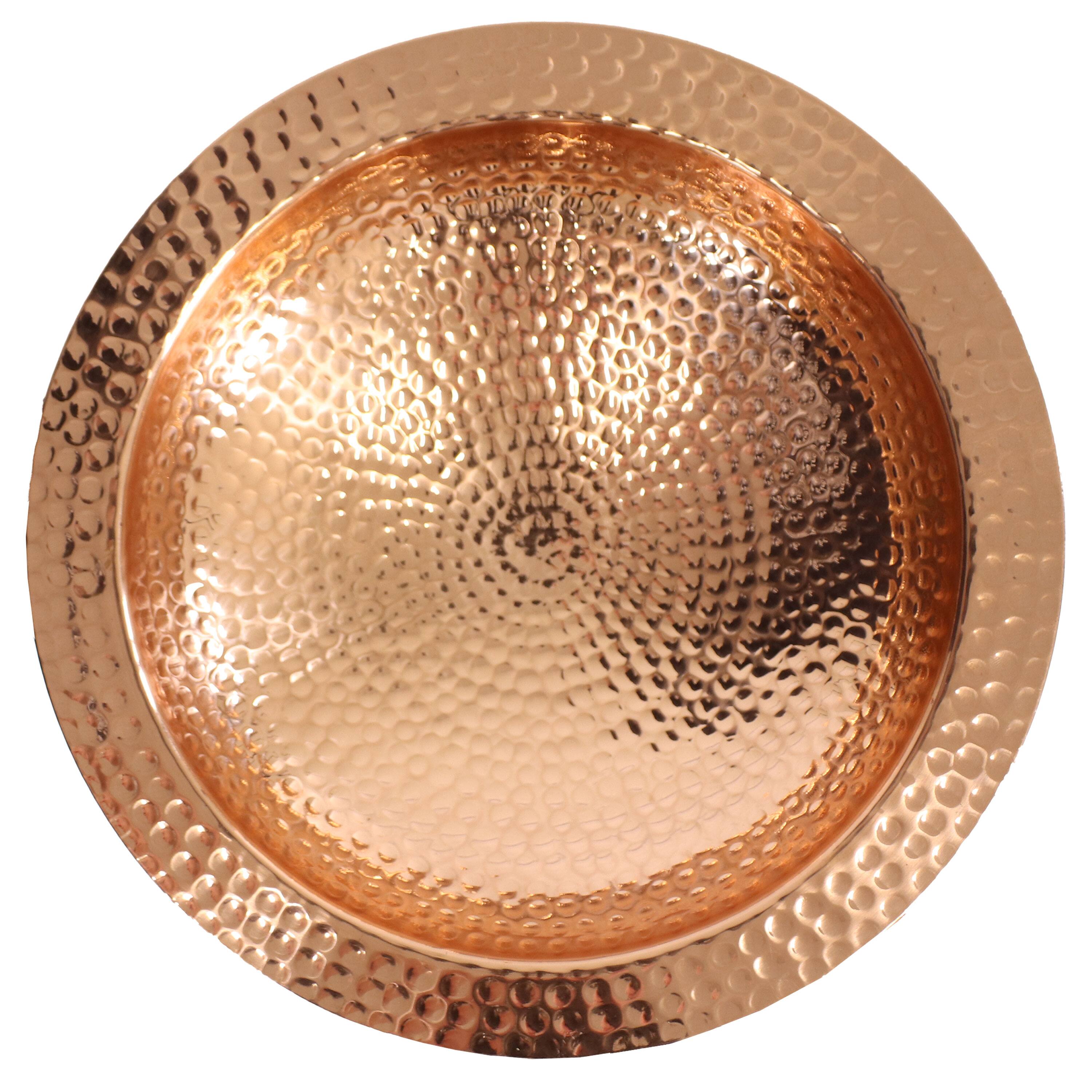 Alt View 6. Sunnydaze - Hand-Hammered Standing Bird Bath or Bird Feeder with Stake - Copper.