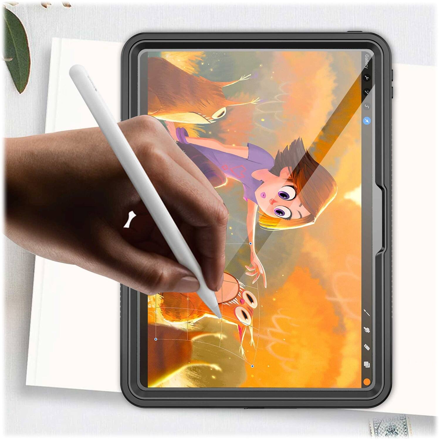 Alt View 17. SaharaCase - Oasis Series Water-Resistant Case for Apple iPad Pro (M4) 11" 2024 - Clear/Black.
