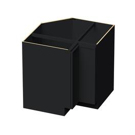 Boyel Living - 33-in W x 34.5-in H x 24-in D Shaker RTA Kitchen Lazy Susan Corner Base Cabinet with Soft-Close - Black