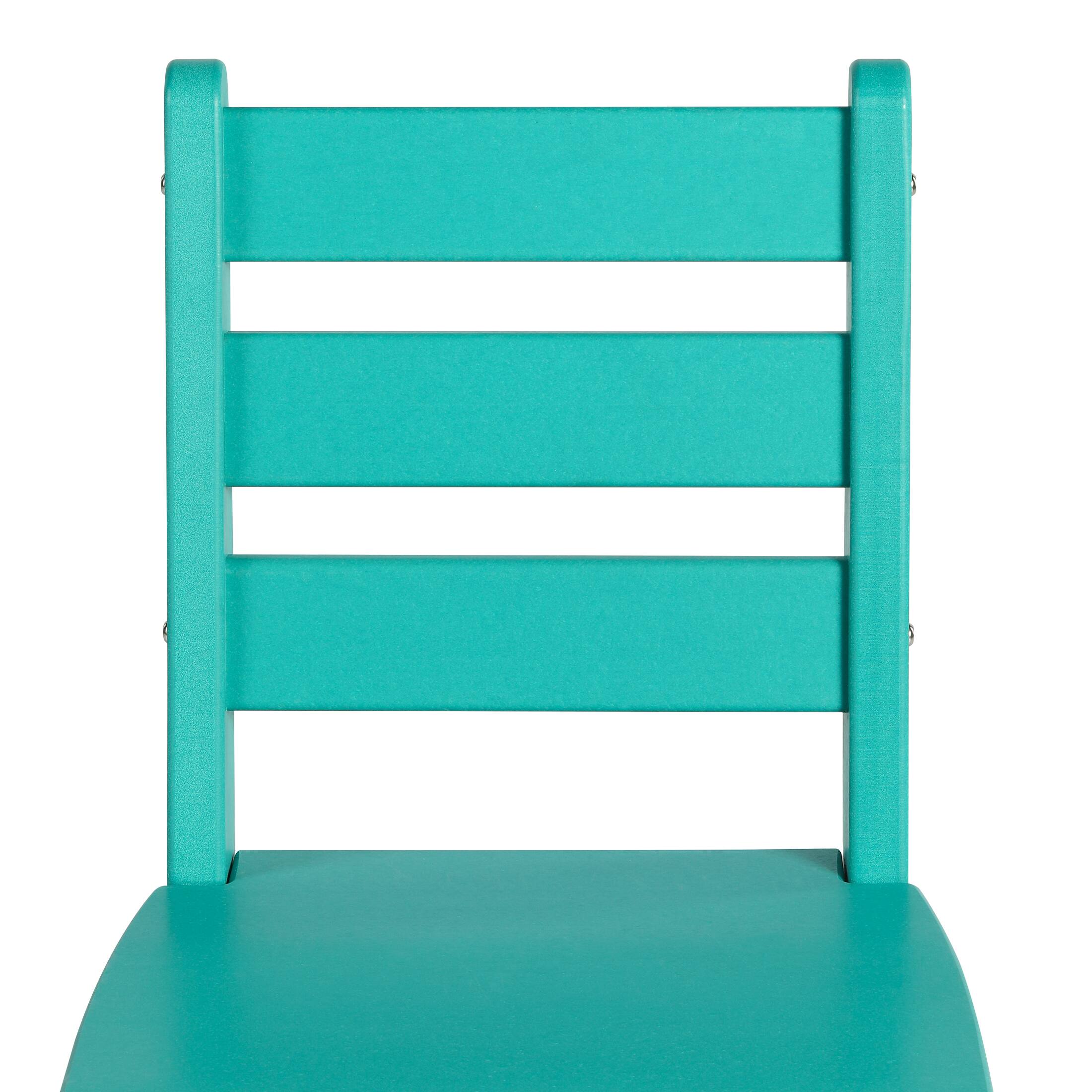 Alt View 4. WestinTrends - WestinTrends Treehouse Outdoor HDPE Kids Plastic Toddler Dining Chair (Set of Two) - Turquoise.