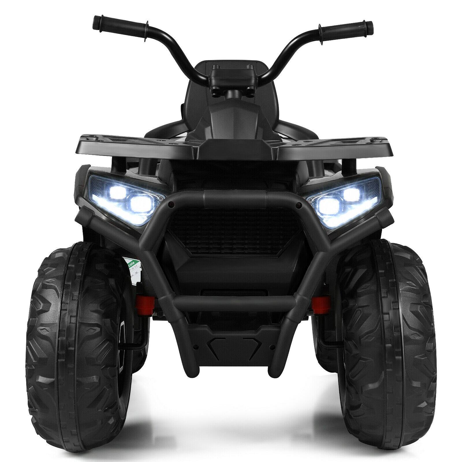 Alt View 8. HONGGE - Kids Electric ATV Quad Ride On Toy with Safety Belt and High Back Seat - Black.