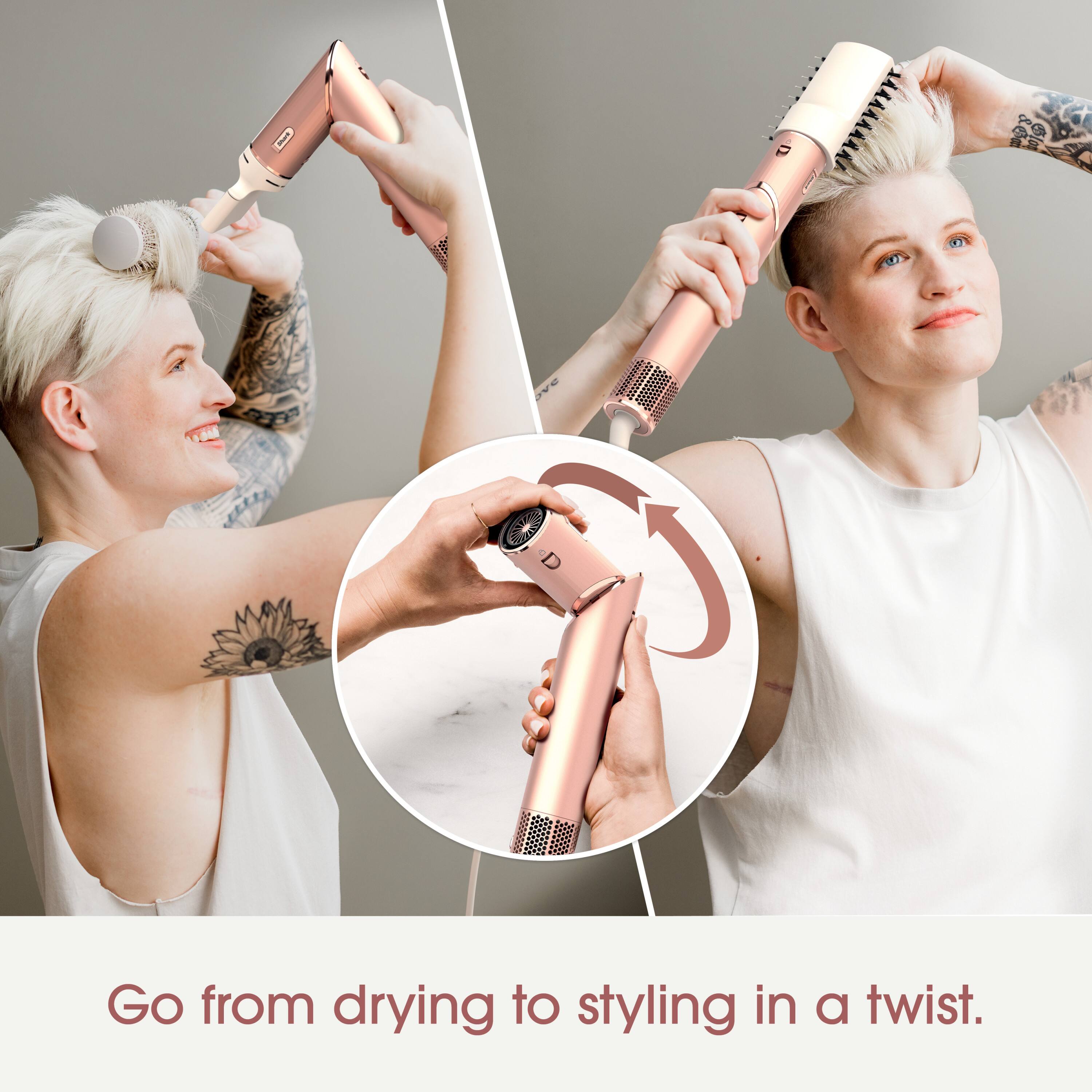 Go from drying to styling in a twist.