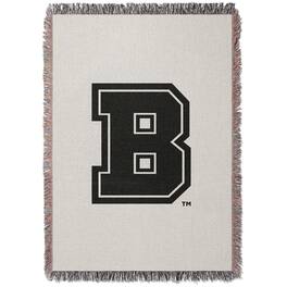 Chad & Jake - Brown Bears Woven Blanket - White