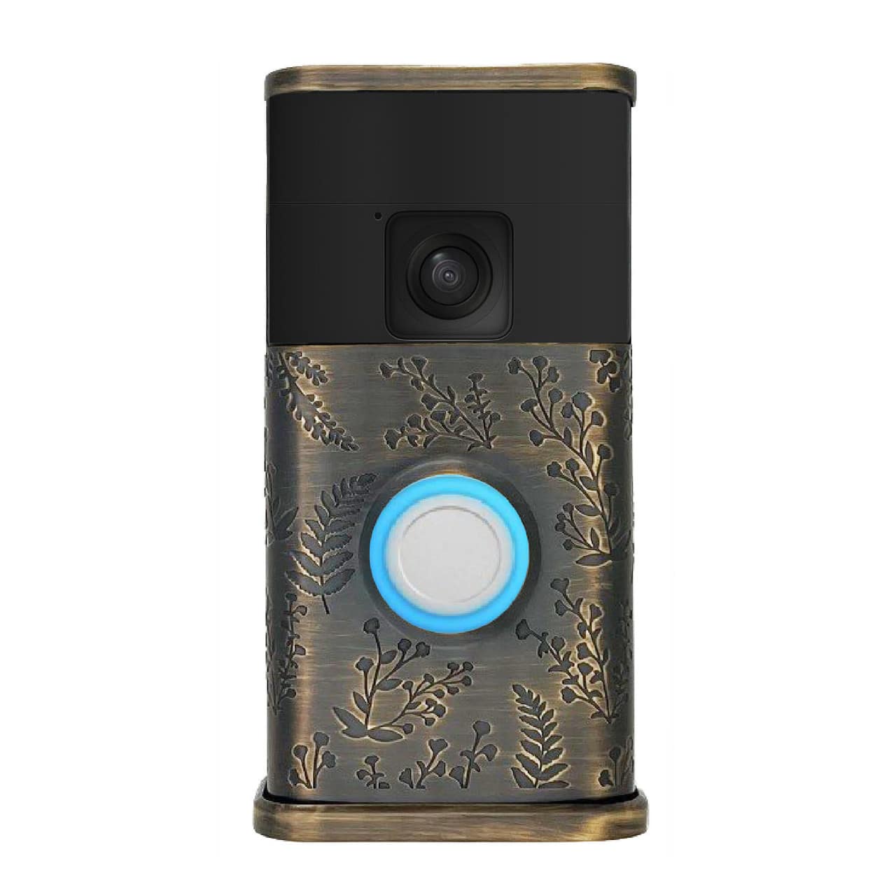 Michael Healy - Wildflower Video Doorbell Cover (Ring Battery Doorbell 2024 Release) - Antique Brass