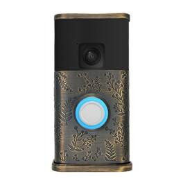Michael Healy - Wildflower Video Doorbell Cover (Ring Battery Doorbell 2024 Release) - Antique Brass