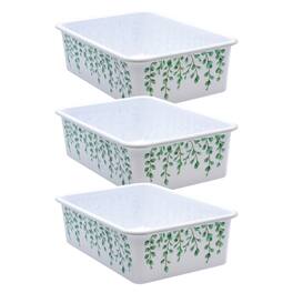 Teacher Created Resources - Eucalyptus Large Plastic Storage Bin, Pack of 3
