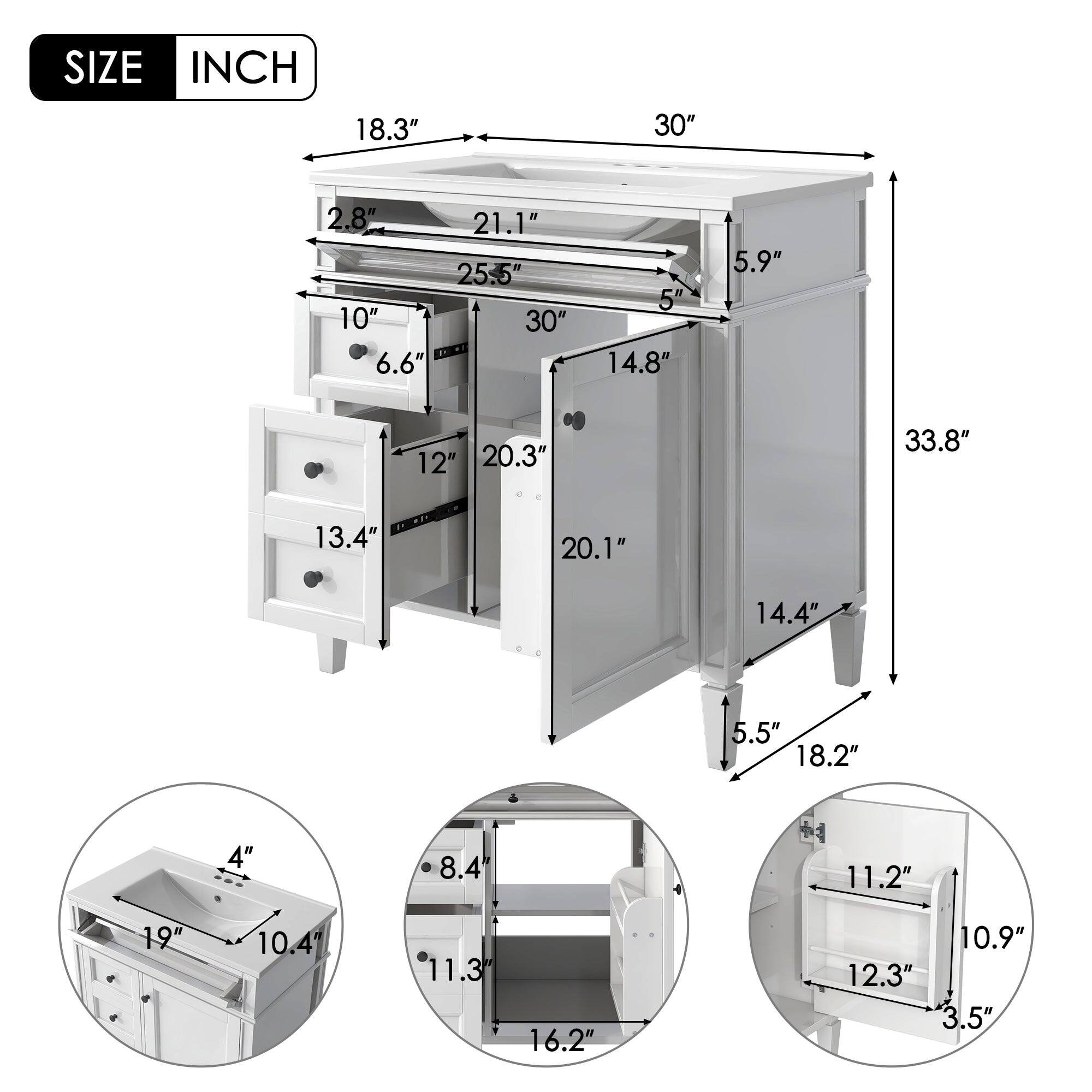 SIZE INCH  
18.3" 30" 2.8" 21.1" 25.5" 10" 30" 6.6" 5" 14.8" 5.9" 12" 20.3" 33.8" 13.4" 20.1" 14.4" 5.5" 18.2" 4" 8.4" 11.2" 19" 10.4" 11.3" 16.2" 10.9" 12.3" 3.5"