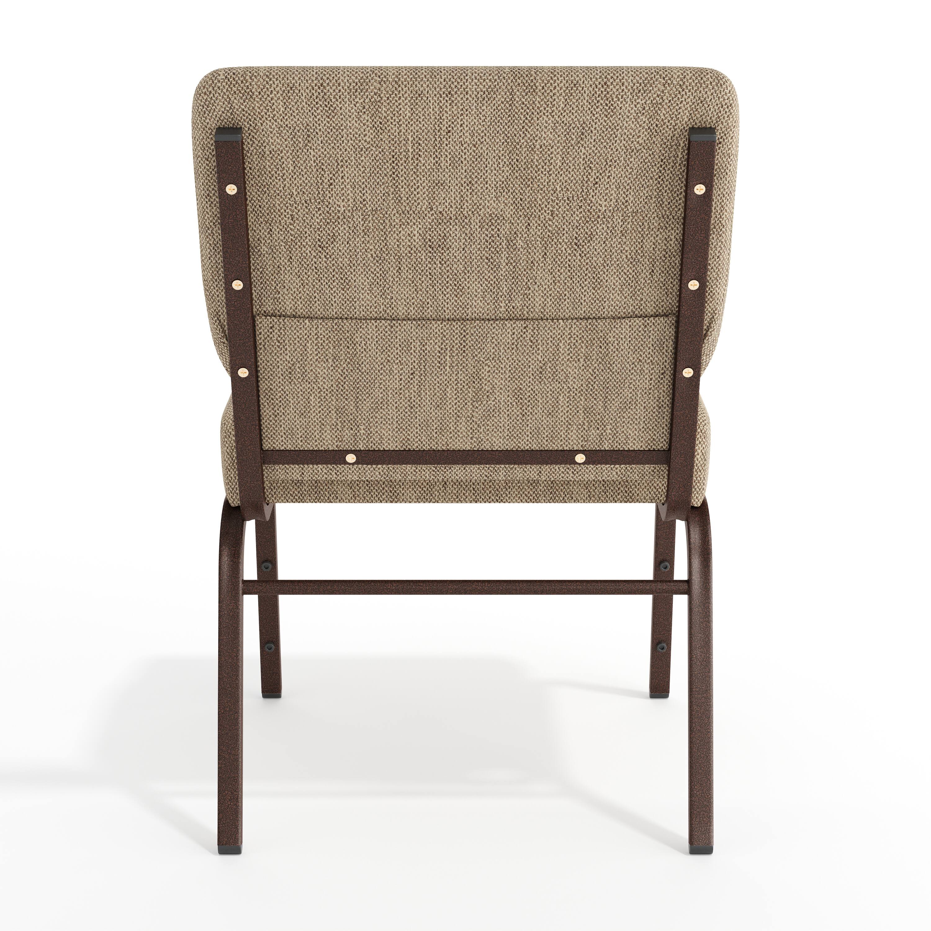 Alt View 7. Emma + Oliver - 21"W Stackable Church/Reception Guest Chair - Beige Fabric/Copper Vein Frame.