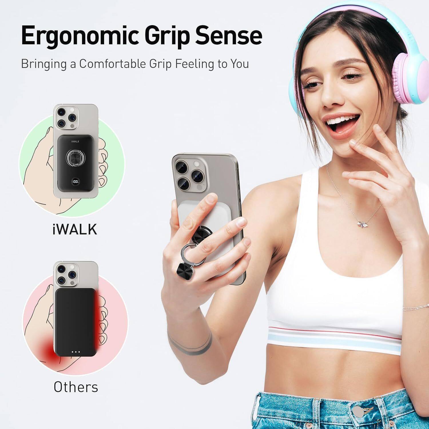 Ergonomic Grip Sense  
Bringing a Comfortable Grip Feeling to You  

iWALK  

Others