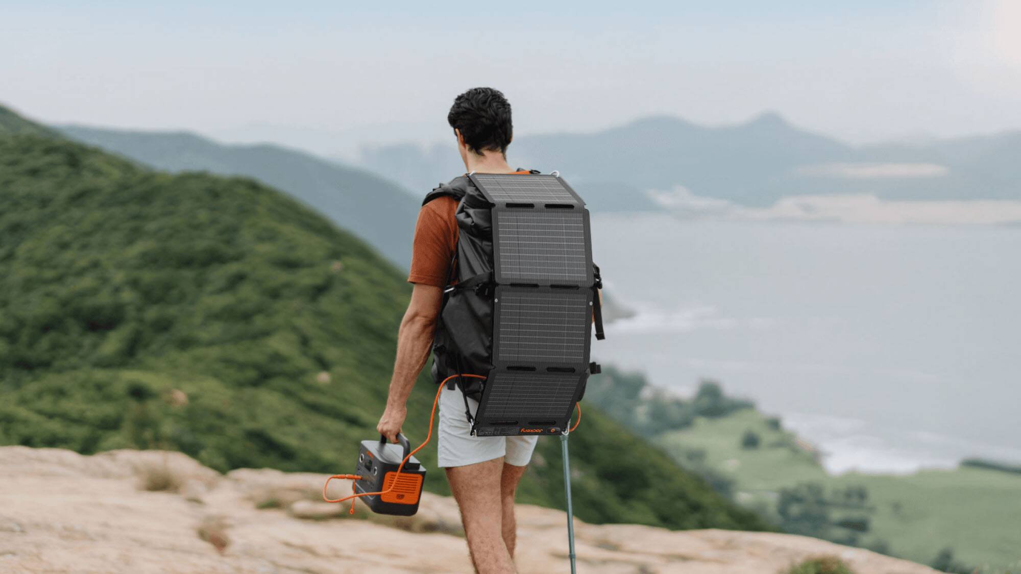 Alt View 4. Jackery - SolarSaga 40 Air Ultra Light Solar Panel - Black.