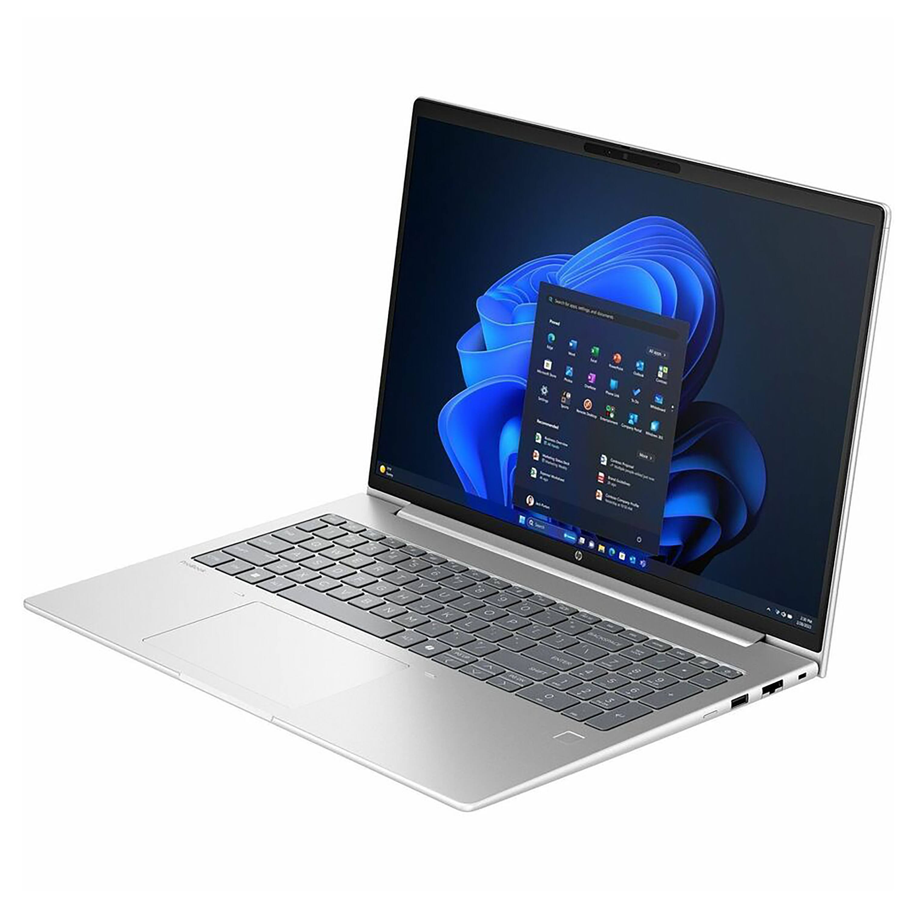 Left. HP - ProBook 14" Touchscreen Laptop - Intel Core Ultra 7 255U with 16GB Memory - 512GB SSD - Pike Silver.