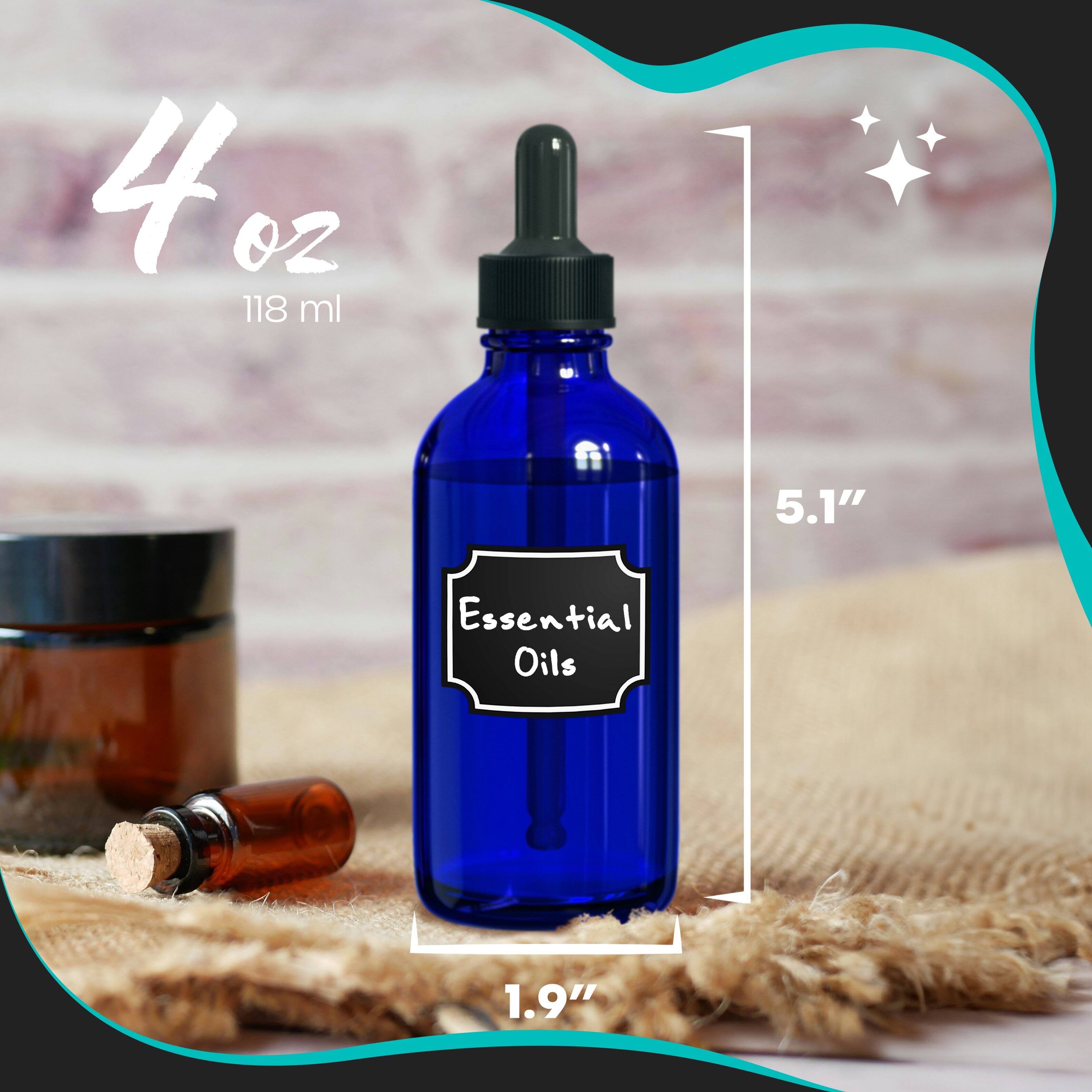 4 oz 118 ml 5.1" Essential Oils 1.9"