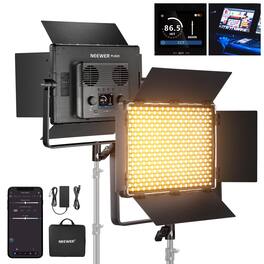 Neewer - 60W Bi-Color LED Panel, APP/2.4G/DMX Control, V-Mount, 26600lux, PL60B