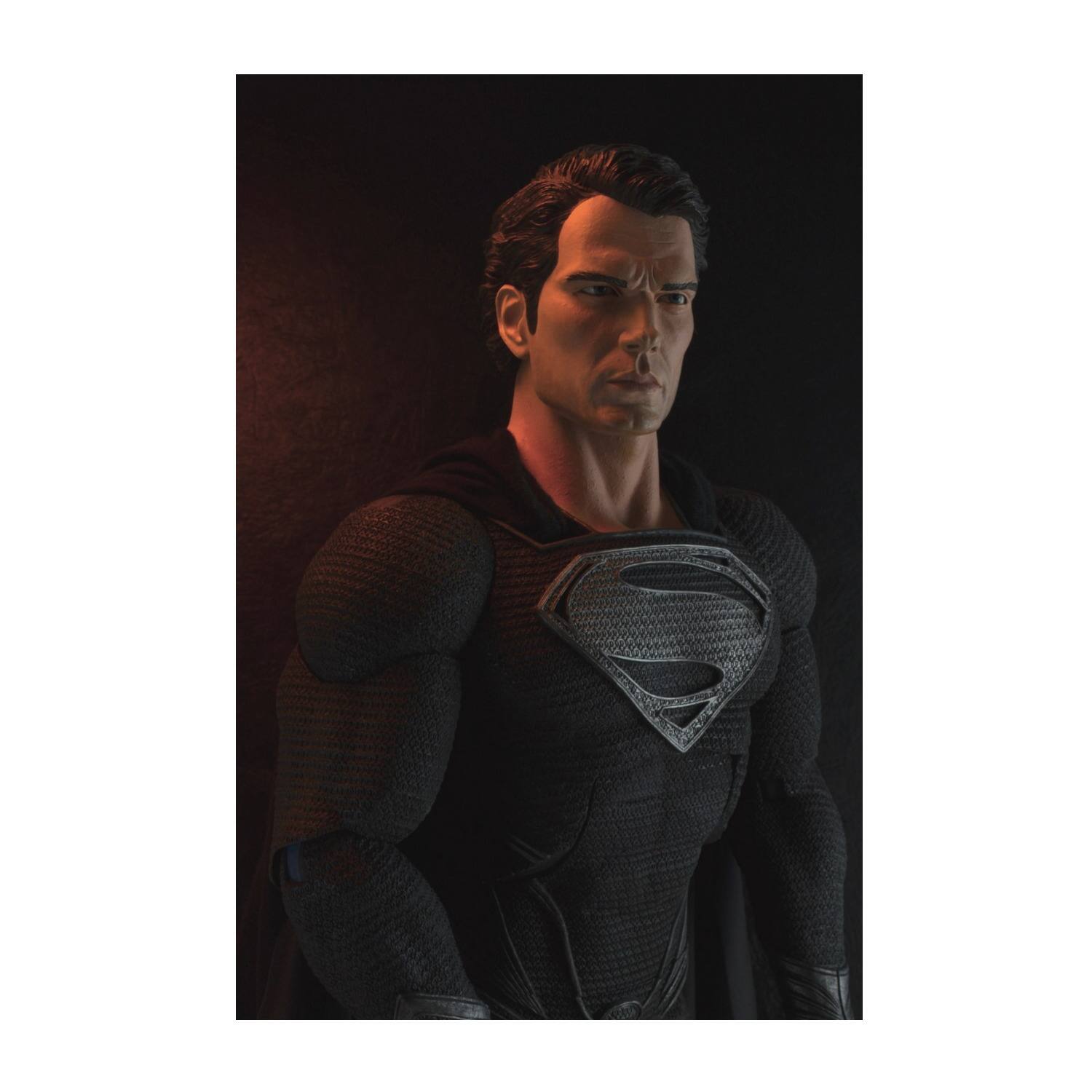 Back. NECA - Neca Superman Man of Steel Black Suit 18-Inch Action Figure.