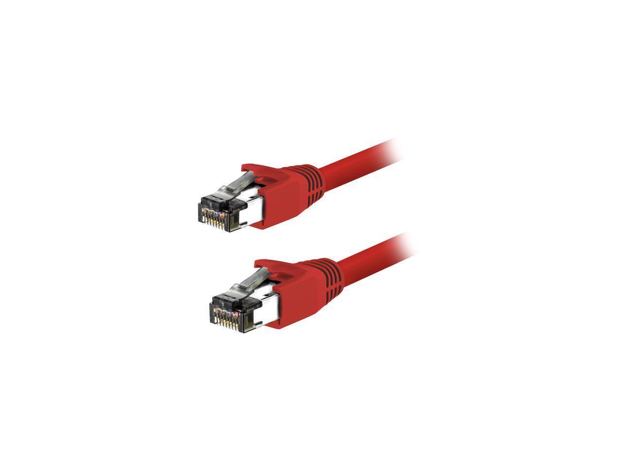 Alt View 1. Nippon Labs - Nippon Labs Cat8 RJ45 0.5FT 40Gbps 2000MHz S/FTP Ethernet Cable (Red).