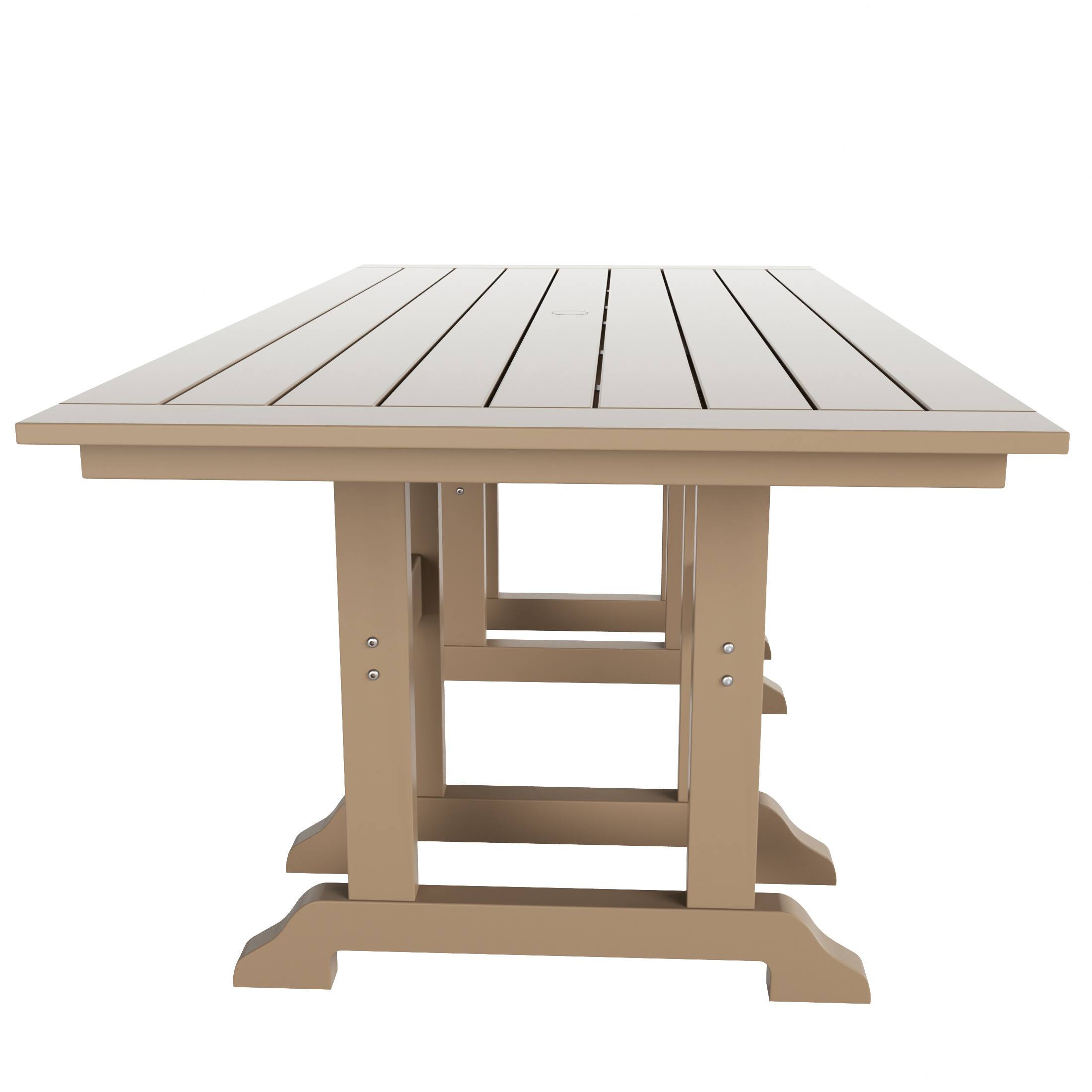 Back. WestinTrends - WestinTrends Malibu 71" Outdoor Patio Dining Table - Weathered Wood.