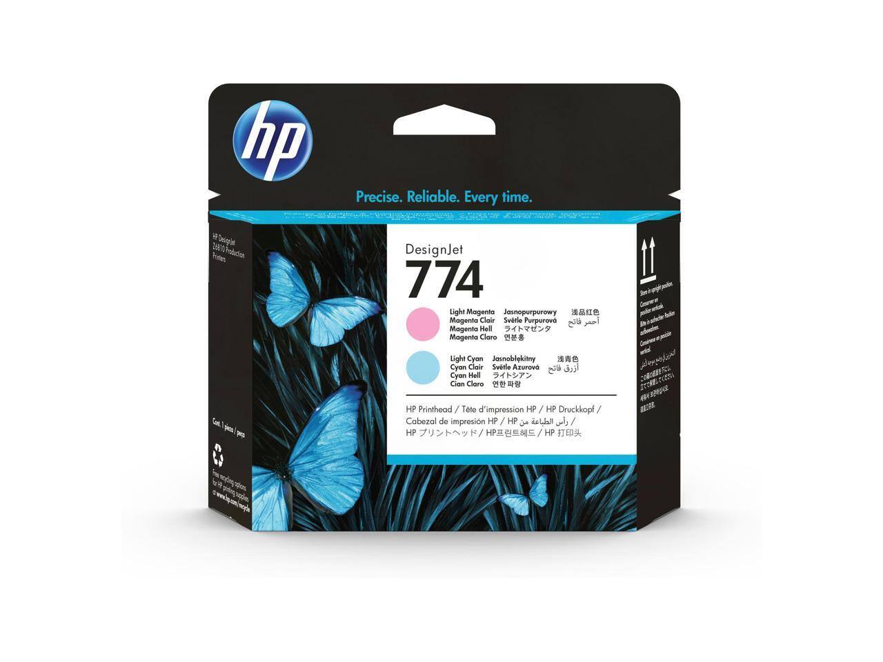 hp Precise. Reliable. Every time.

DesignJet 774

Light Magenta  
Jasnopurpowy Magenta  
Clair Svetio Purpurovo  
Magenta Hell  
Magenta Claro

Light Cyan  
Jasnobiekinny  
Cyan Clair  
Svetle Azurova  
Cyan Hell  
Cian Claro

HP Printhead / Tte d'impression HP / HP Druckkopf / Cabezal de impresión HP / HP
