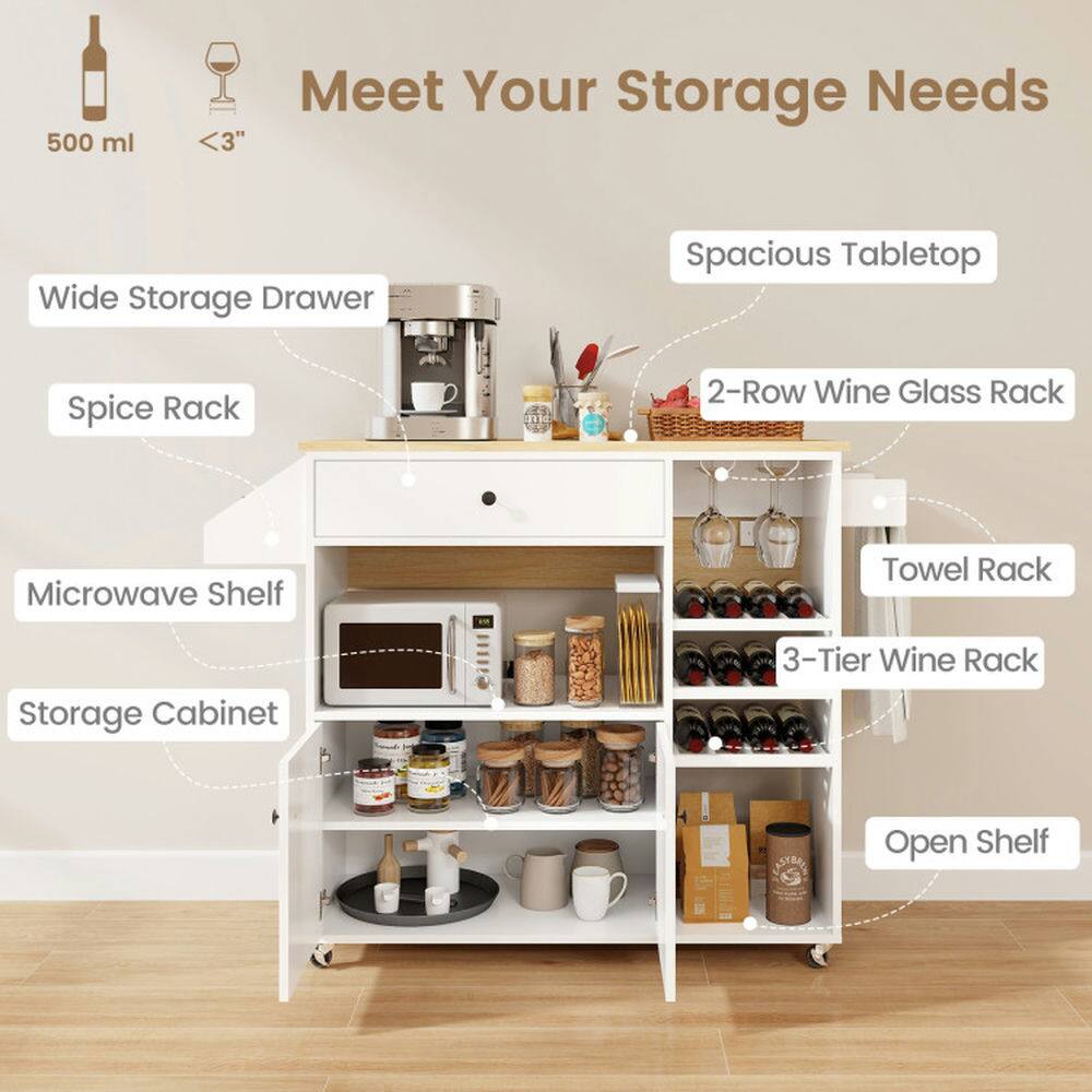 500 ml Meet Your Storage Needs <3" Wide Storage Drawer Spacious Tabletop Spice Rack 2-Row Wine Glass Rack Microwave Shelf Towel Rack Storage Cabinet 3-Tier Wine Rack Open Shelf